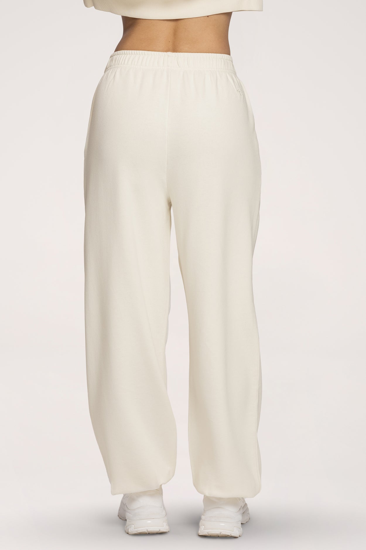 Spodnie dresowe ze ściągaczem Easy off white