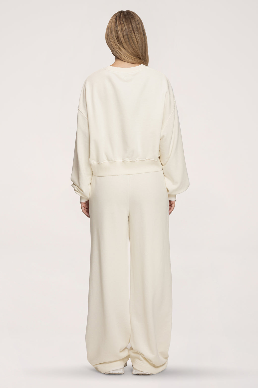 Spodnie dresowe z prostą nogawką Easy off white