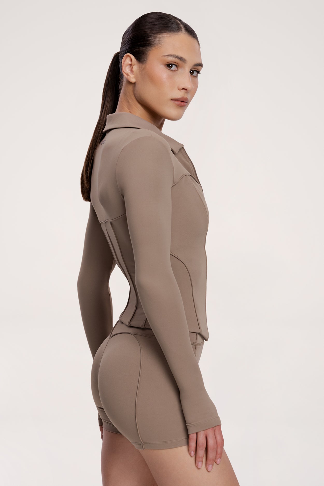 Bluza rozpinana pilates era warm beige