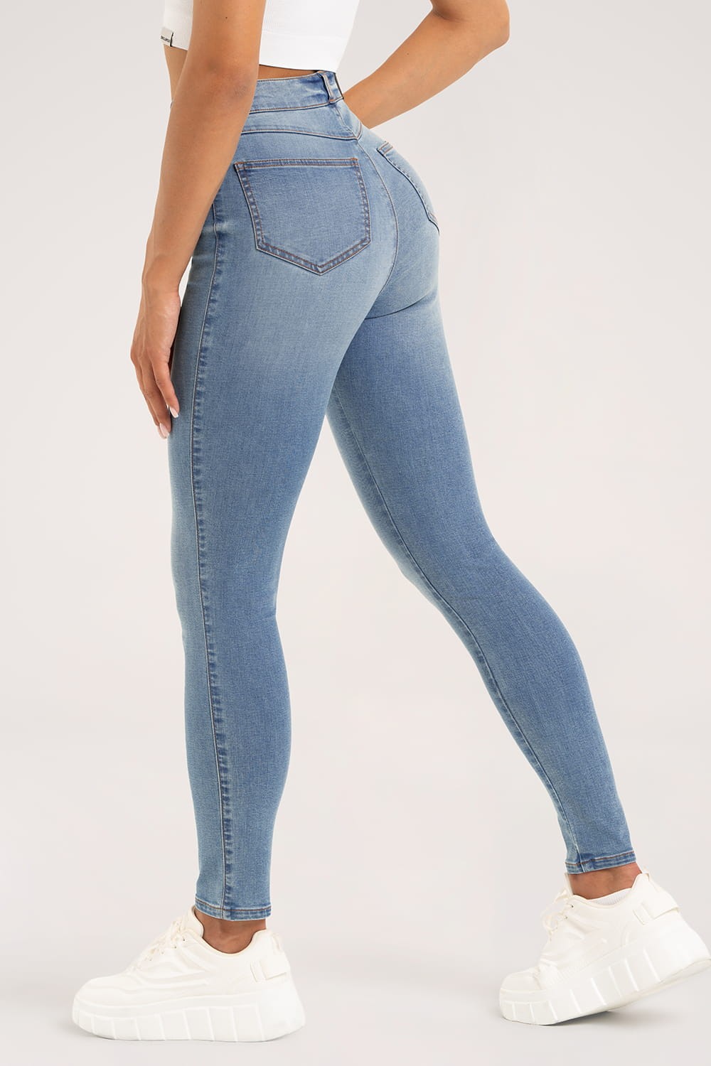 Jeansy skinny light blue