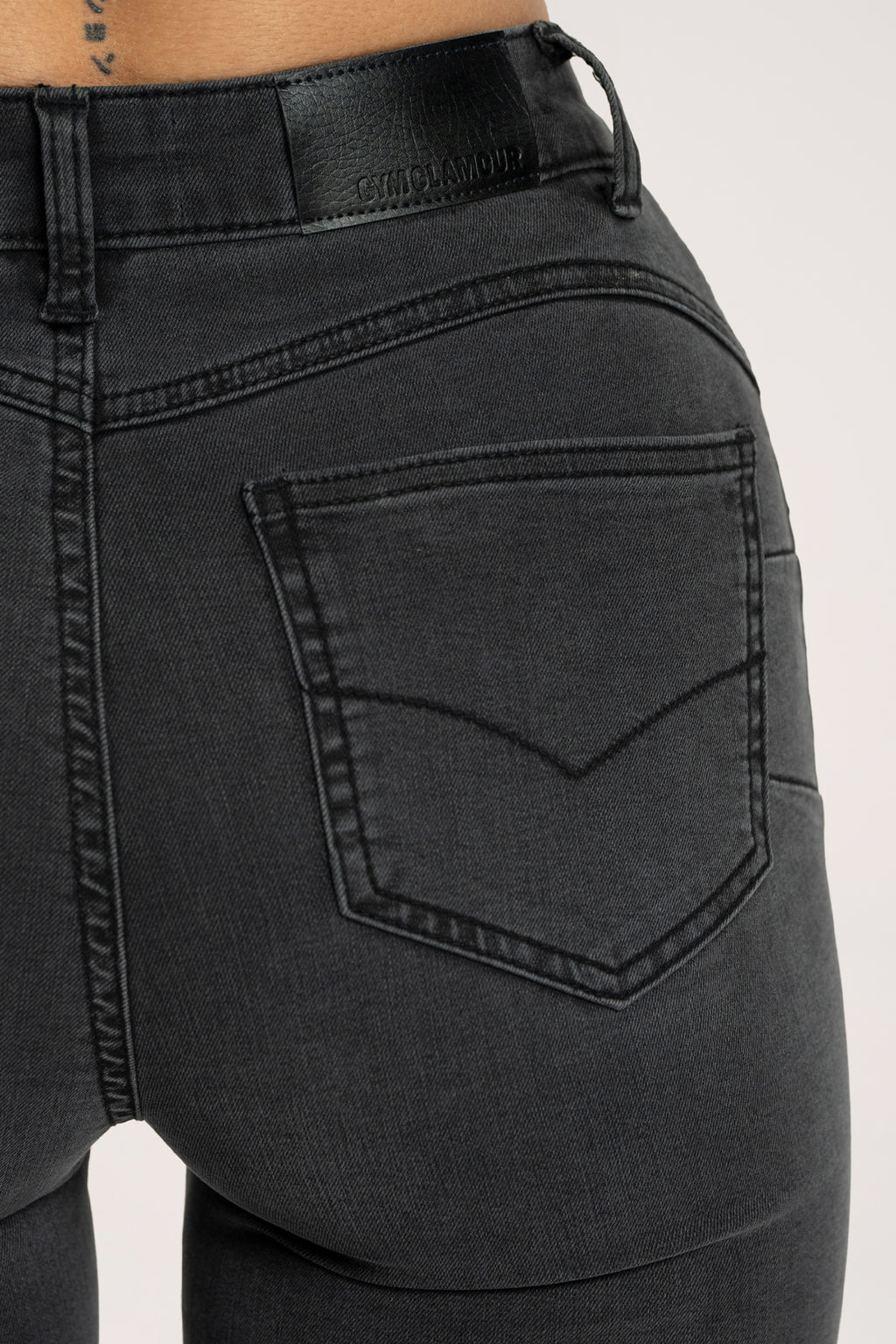 Jeansy long dzwony perfect slim black