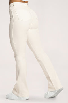 Jeansy dzwony perfect slim off white