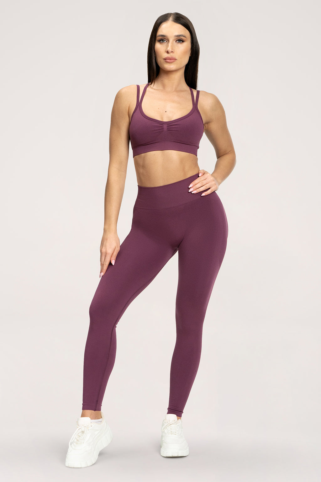 Leginsy fake BBL maroon