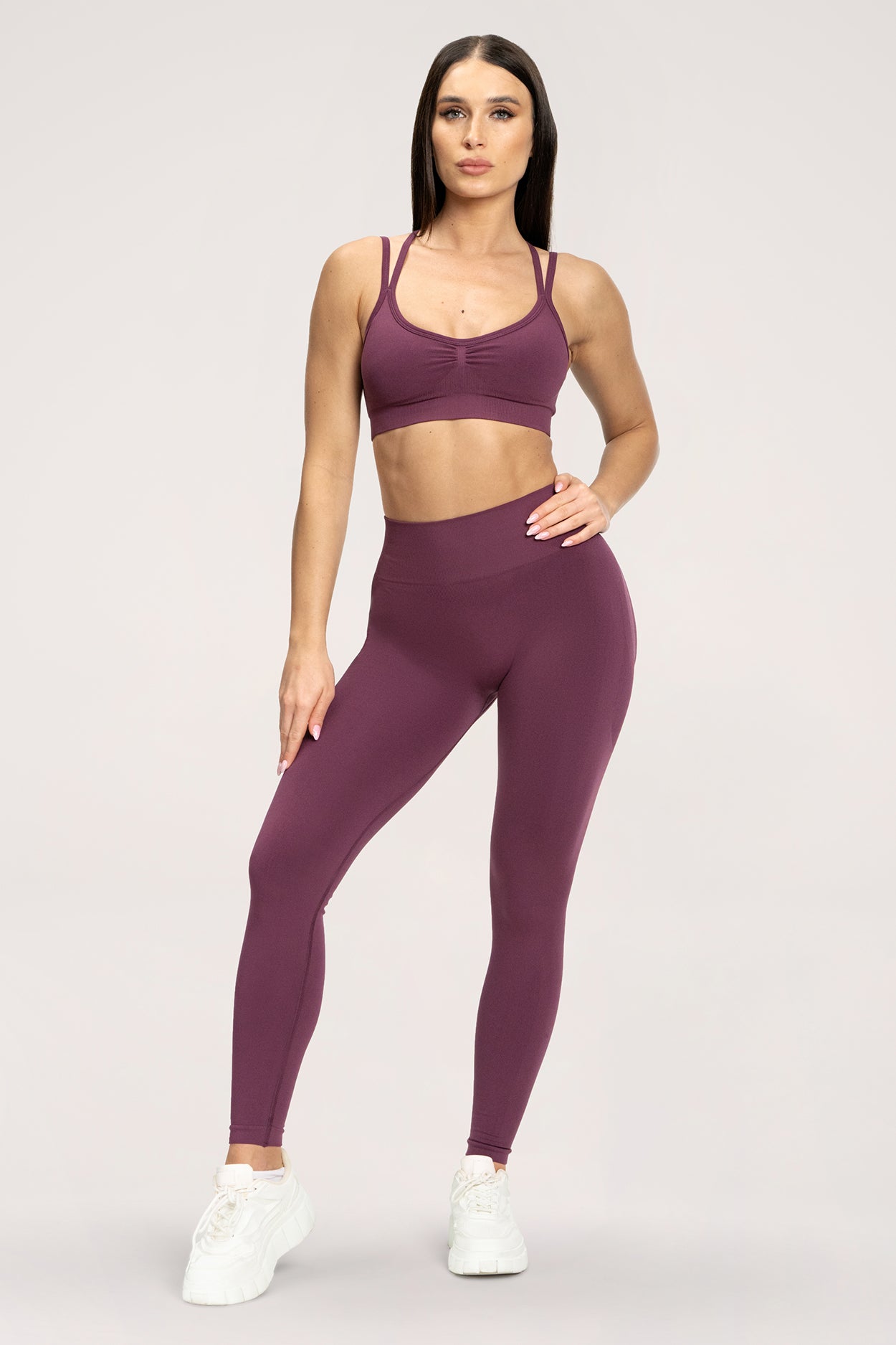 Leginsy fake BBL maroon