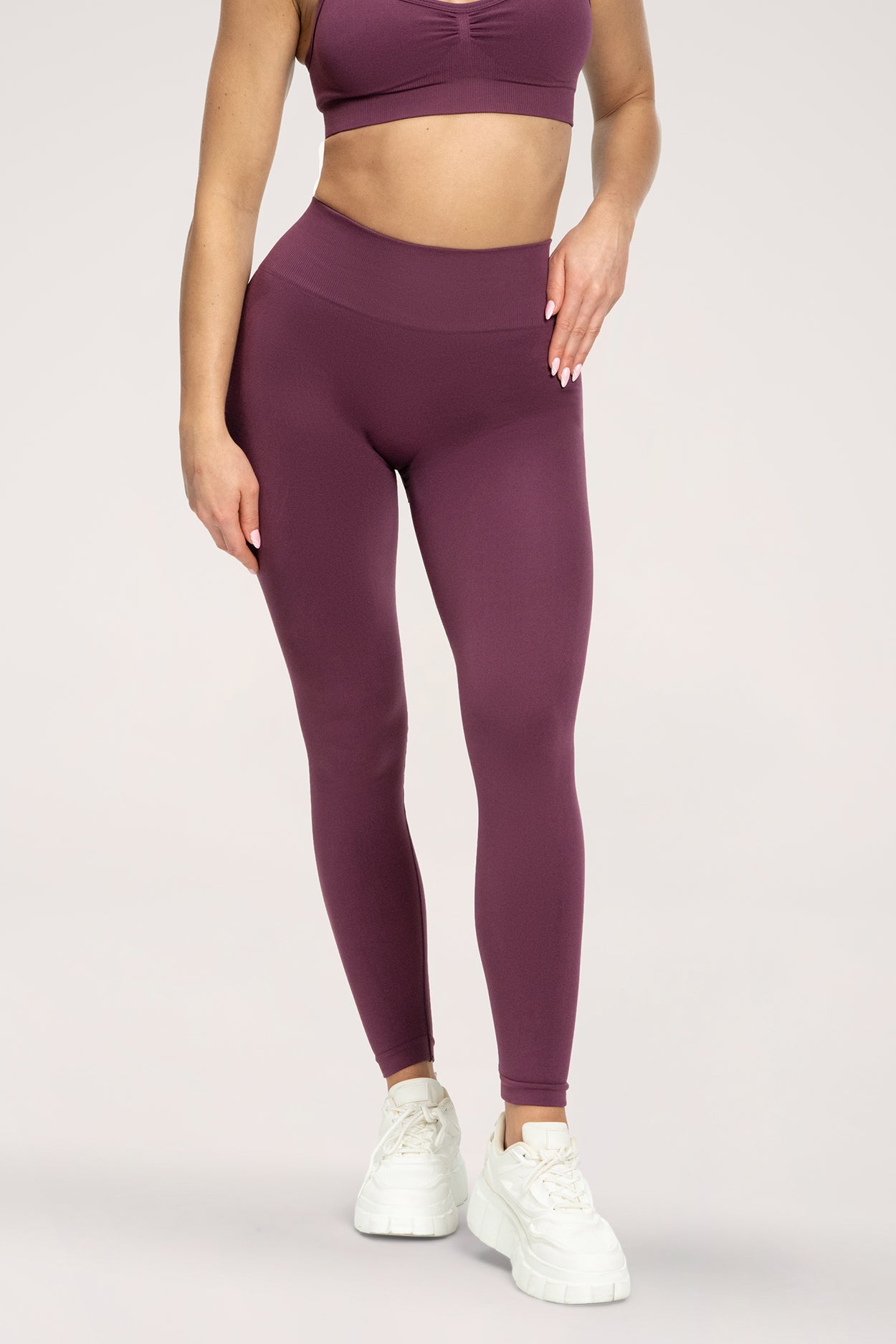 Leginsy fake BBL maroon