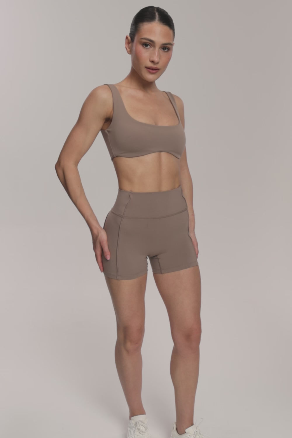 Spodenki pilates era warm beige