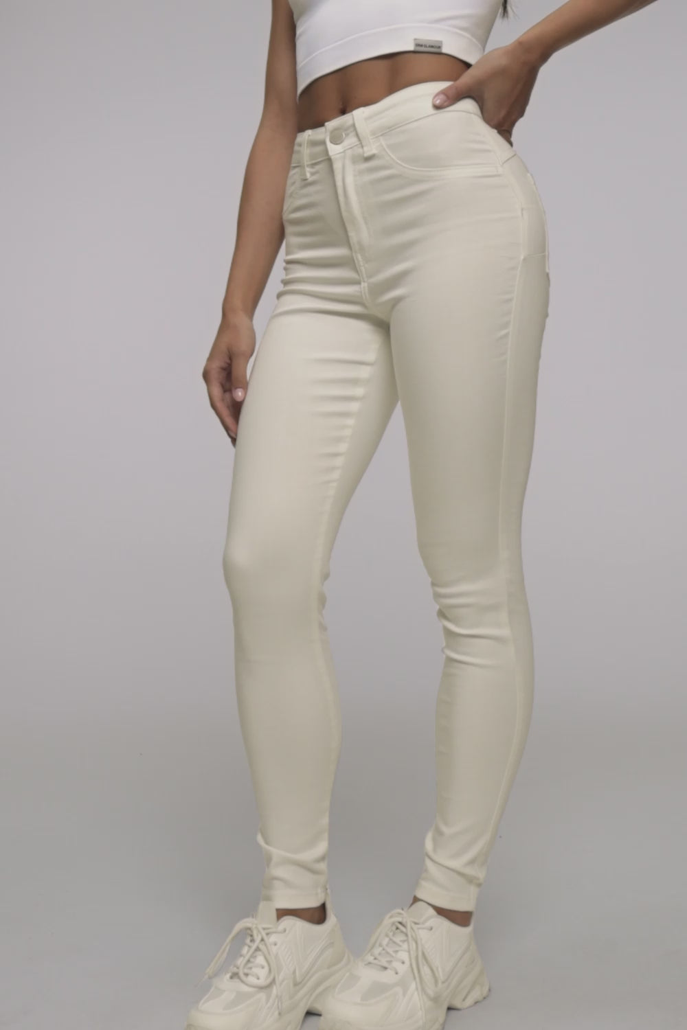 Jeansy skinny perfect slim off white